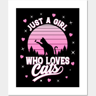 Just A Girl Who Loves Cats Posters and Art